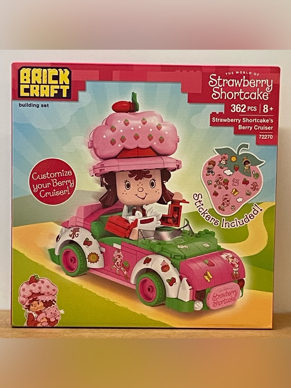 Brickcraft Strawberry Shortcake Pink & Green Berry Cruiser Building Set